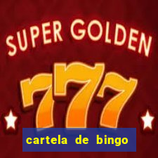 cartela de bingo pra imprimir